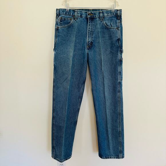 Vintage Carhartt Relaxed Fit Mens Cotton Medium Wash Denim Jeans36x32 RN#14806